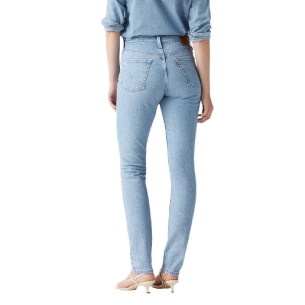 Levi's Premium 501® Skinny Jeans Tango Light Blue Distressed Big E Button Fly 25